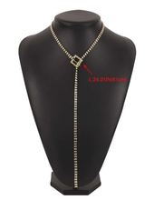 Load image into Gallery viewer, RHINESTONE Y-LARIAT PENDANT NECKLACE
