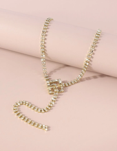 Load image into Gallery viewer, RHINESTONE Y-LARIAT PENDANT NECKLACE
