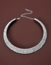 Load image into Gallery viewer, RHINESTONE CUFF CHOKER NECKLACE
