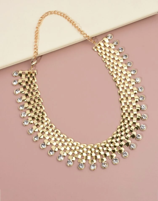 DIAMOND DROP PENDANT CHOKER