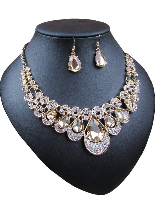 WATER DROPLET NECKLACE SET