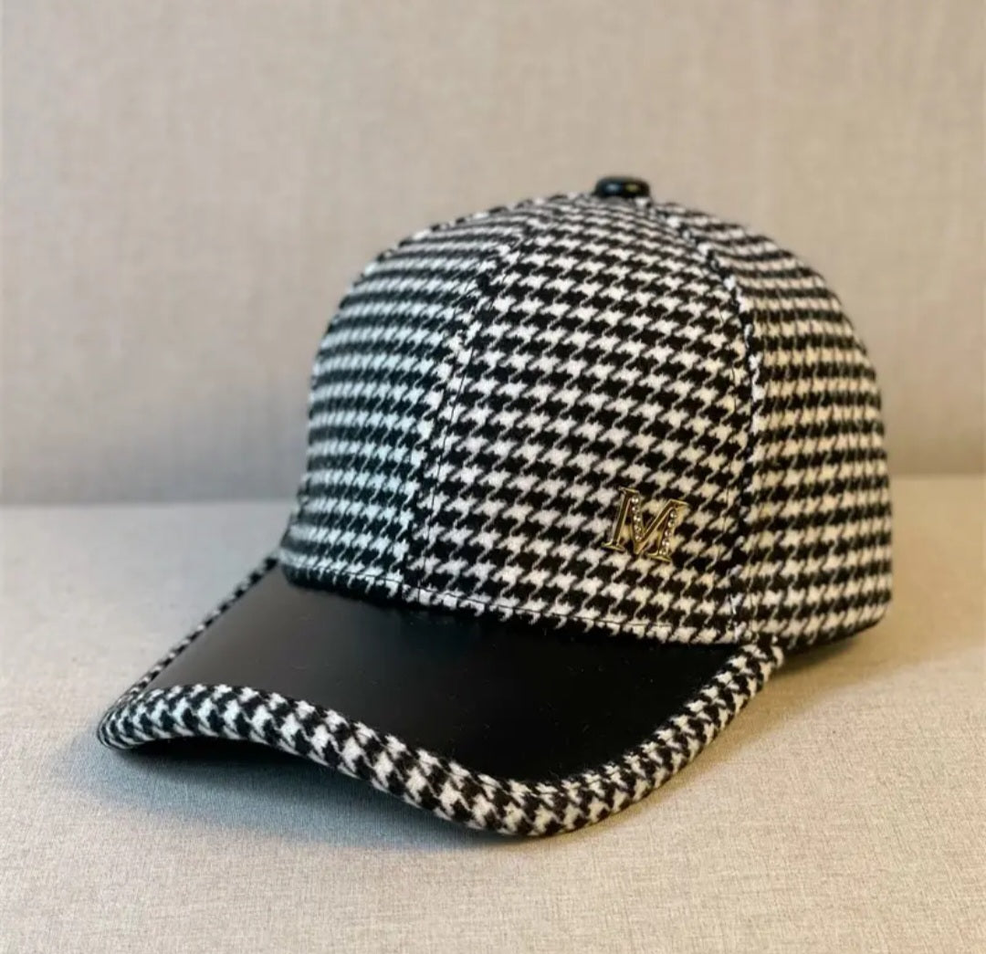 HOUNDSTOOTH FLEECE BALL CAP