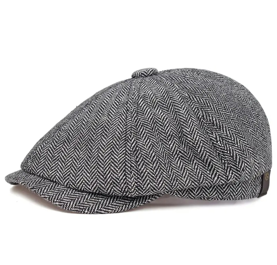 CHECKERED NEWSBOY CAPS