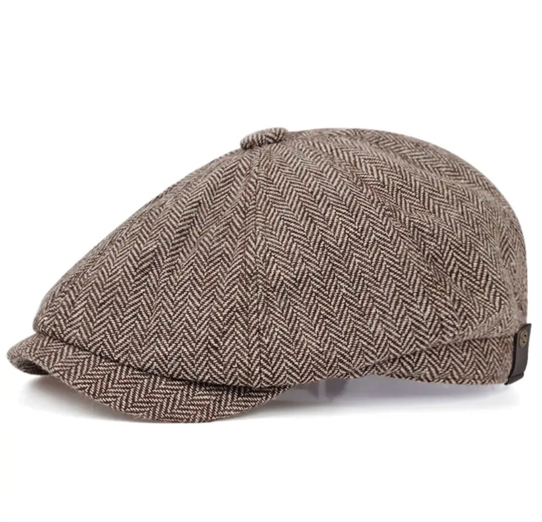 CHECKERED NEWSBOY CAPS