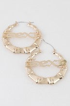 Load image into Gallery viewer, HOOP BAMBOO EARRINGS
