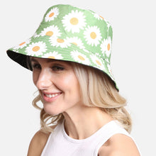 Load image into Gallery viewer, REVERSIBLE DAISY BUCKET HAT
